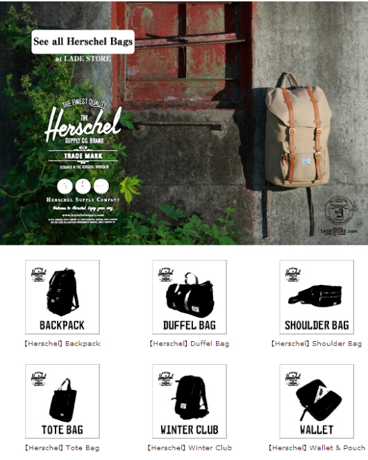 the Herschel Supply co brand